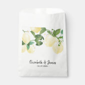 Modern Rustic Lemon Waterverf Summer Wedding Bedankzakje (Voorkant)