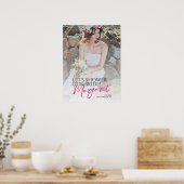 Modern Rustic Let's Shower Our Bride Welkom Bord Poster (Keuken)