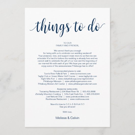 Modern Rustic, marine, dingen te doen, reiskaart Programma (Voorkant)