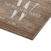 Modern Rustic Monogram Familienaam  Hout Snijplank (Hoek)