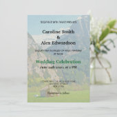 Modern Rustic Mountain Wedding Kaart (Staand voorkant)