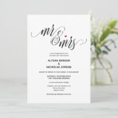 Modern Rustic Mr. en Mrs Wedding Kaart (Staand voorkant)