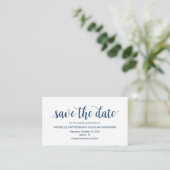 Modern Rustic, Navy Blue, bruiloft... Informatiekaartje (Staand voorkant)