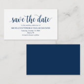 Modern Rustic, Navy Blue, bruiloft... Informatiekaartje (Voorkant / Achterkant)