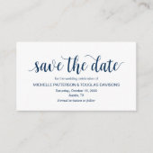 Modern Rustic, Navy Blue, bruiloft... Informatiekaartje (Voorkant)