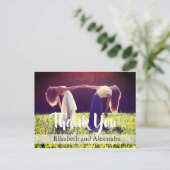 Modern Rustic Photo Wedding Bedankt Briefkaart (Staand voorkant)