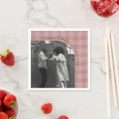 Modern Rustic Plaid Holiday Napkins Personalized Servet (Insitu)