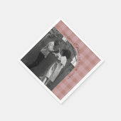 Modern Rustic Plaid Holiday Napkins Personalized Servet (Hoek)