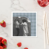 Modern Rustic Plaid Holiday Napkins Personalized Servet (Insitu)