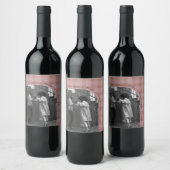 Modern Rustic Plaid Holiday Wine Label Personalize Wijn Etiket (Flessen)