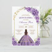 Modern Rustic Quinceanera Invitation (Debout devant)