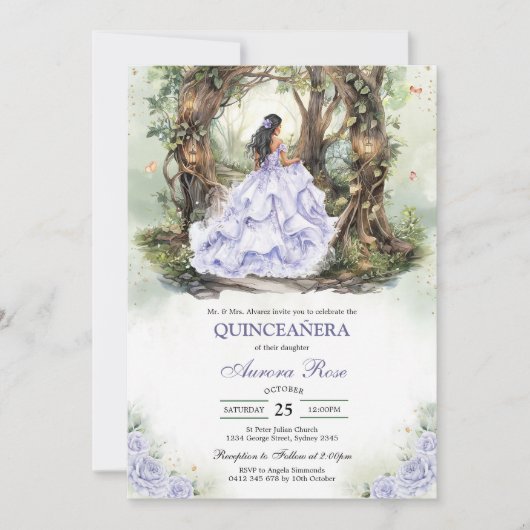 Modern Rustic Quinceanera Invitation (Devant)