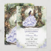 Modern Rustic Quinceanera Invitation (Devant / Derrière)