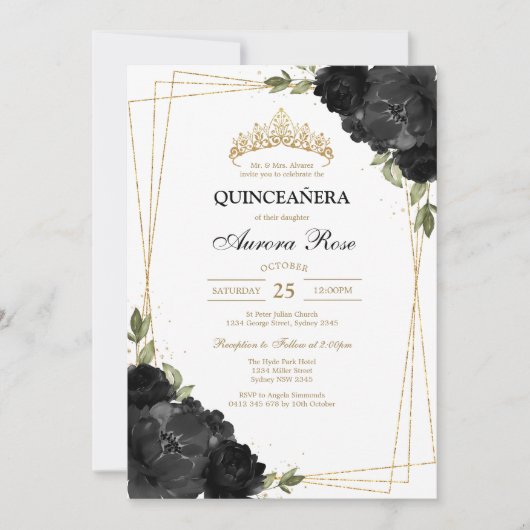 Modern Rustic Quinceanera Invitation (Devant)