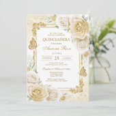 Modern Rustic Quinceanera Invitation (Debout devant)