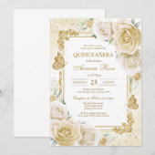 Modern Rustic Quinceanera Invitation (Devant / Derrière)
