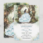 Modern Rustic Quinceanera Invitation (Devant / Derrière)