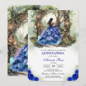 Modern Rustic Quinceanera Invitation (Devant / Derrière)