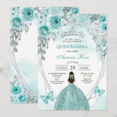 Modern Rustic Quinceanera Invitation (Devant / Derrière)