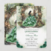 Modern Rustic Quinceanera Invitation (Devant / Derrière)