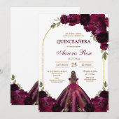 Modern Rustic Quinceanera Invitation (Devant / Derrière)