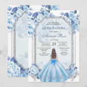 Modern Rustic Quinceanera Invitation (Devant / Derrière)