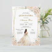 Modern Rustic Quinceanera Invitation (Debout devant)
