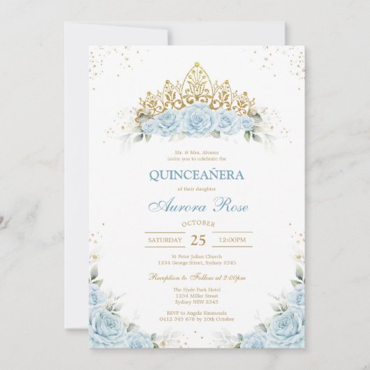 Modern Rustic Quinceanera Invitation (Devant)