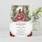 Modern Rustic Quinceanera Invitation (Debout devant)