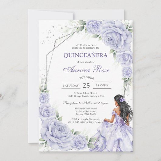 Modern Rustic Quinceanera Invitation (Devant)