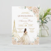 Modern Rustic Quinceanera Invitation (Debout devant)