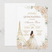 Modern Rustic Quinceanera Invitation (Devant / Derrière)