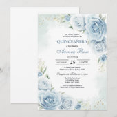 Modern Rustic Quinceanera Invitation (Devant / Derrière)
