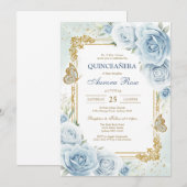 Modern Rustic Quinceanera Invitation (Devant / Derrière)