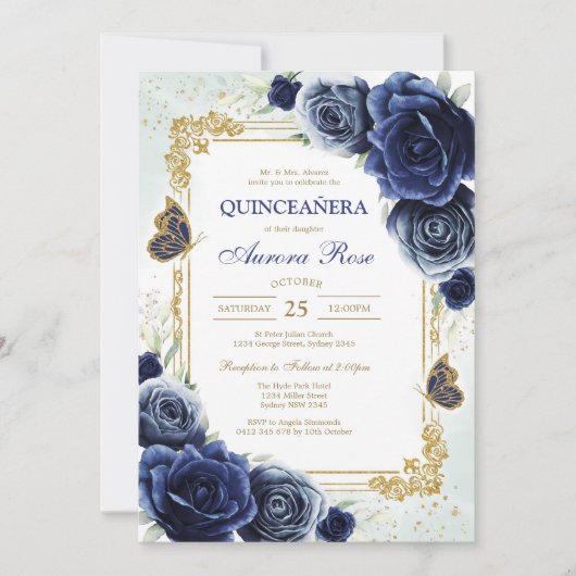 Modern Rustic Quinceanera Invitation (Devant)