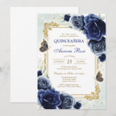 Modern Rustic Quinceanera Invitation (Devant / Derrière)