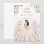 Modern Rustic Quinceanera Invitation (Devant / Derrière)