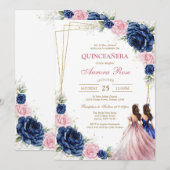 Modern Rustic Quinceanera Invitation (Devant / Derrière)