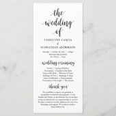Modern rustic script, Wedding Ceremony Program Programma (Voorkant)