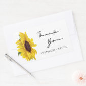 Modern Rustic Sunflower Weddenschap Bedankt Rechthoekige Sticker (Envelop)