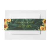 Modern Rustic Sunflower Yellow Wedding Uitnodigingen Wikkel (Voorkant Voorbeeld)