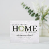 Modern Rustic We zijn verhuisd naar huis voor Fees Aankondigingskaart (Staand voorkant)