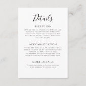 Modern Rustic Wedding Details Informatiekaartje (Voorkant)
