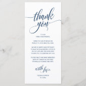 Modern Rustic Wedding Reception Thank You Card Programma (Voorkant)