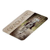 Modern Rustic Wood Photo Unisex Afstuderen Magneet (Linkerzijde)