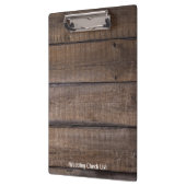 Modern Rustic Wood Wedding Planner Klembord (Links)