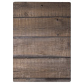 Modern Rustic Wood Wedding Planner Klembord (Achterkant)