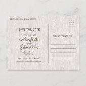 Modern Rustic Woodgrain sparen het Briefkaart van  (Achterkant)