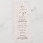Modern Rustic Woodgrain Wedding Ceremony Programme Programma (Voorkant / Achterkant)