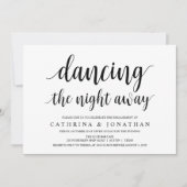 Modern Rustic, zwart script, Engagement Party Kaart (Voorkant)